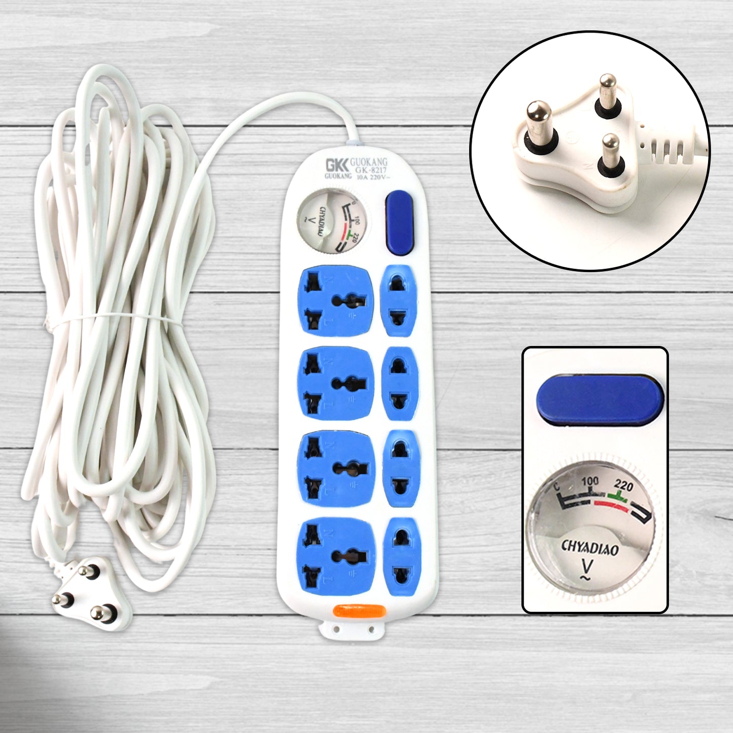 8 Socket Heavy Duty Power Extension Board (10 Mtr. 1 Pc)